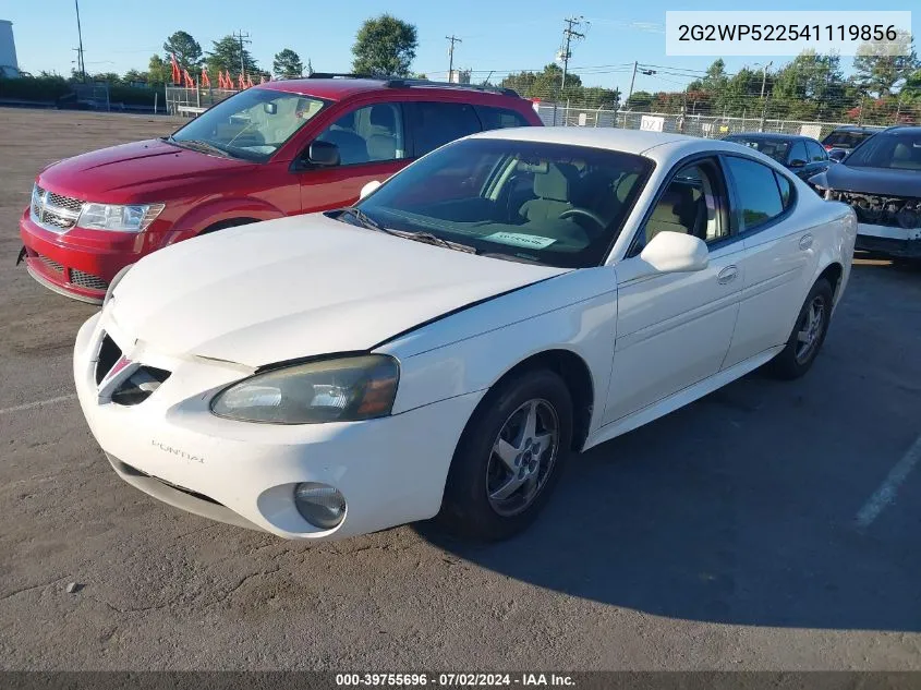 2004 Pontiac Grand Prix Gt1 VIN: 2G2WP522541119856 Lot: 39755696