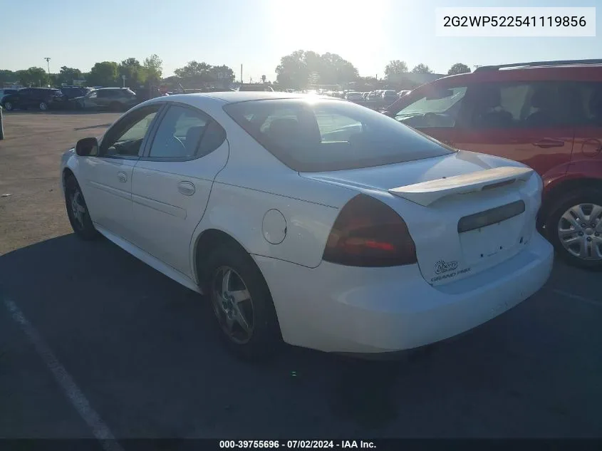 2004 Pontiac Grand Prix Gt1 VIN: 2G2WP522541119856 Lot: 39755696