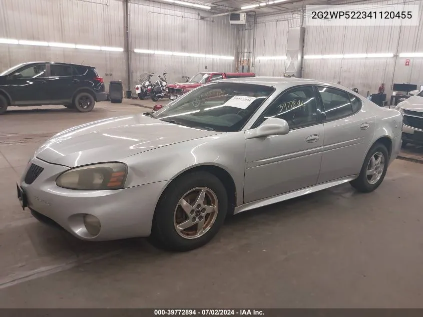 2004 Pontiac Grand Prix Gt1 VIN: 2G2WP522341120455 Lot: 39772894