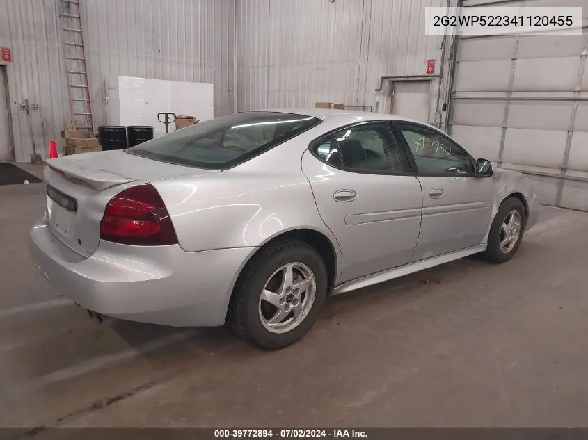 2004 Pontiac Grand Prix Gt1 VIN: 2G2WP522341120455 Lot: 39772894