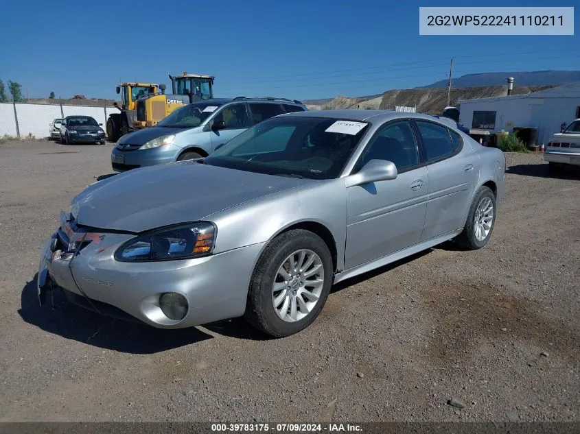 2004 Pontiac Grand Prix Gt1 VIN: 2G2WP522241110211 Lot: 39783175