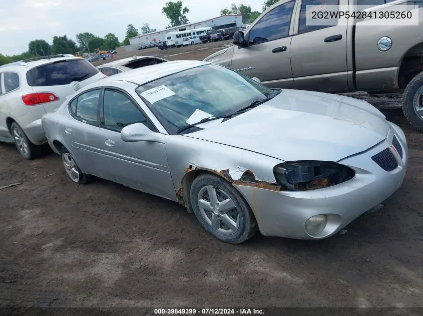 2004 Pontiac Grand Prix Gt1 VIN: 2G2WP542841305260 Lot: 39849399