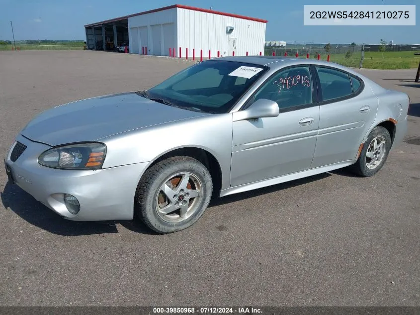 2G2WS542841210275 2004 Pontiac Grand Prix Gt2