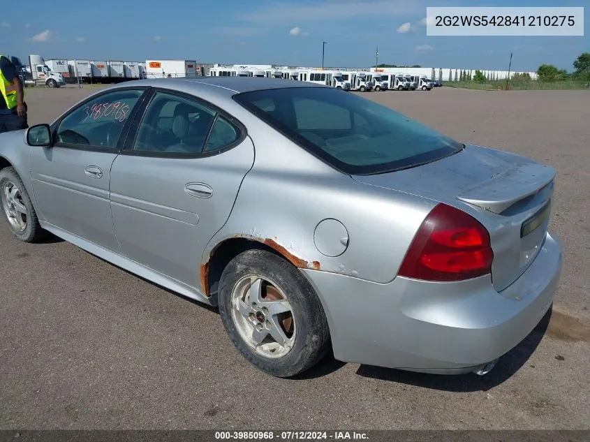 2004 Pontiac Grand Prix Gt2 VIN: 2G2WS542841210275 Lot: 39850968