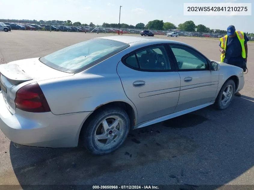 2004 Pontiac Grand Prix Gt2 VIN: 2G2WS542841210275 Lot: 39850968