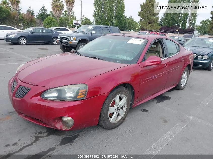 2004 Pontiac Grand Prix Gt2 VIN: 2G2WS522641140780 Lot: 39871492