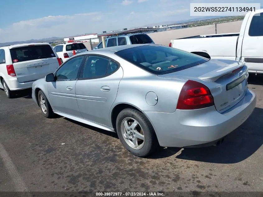 2004 Pontiac Grand Prix Gt2 VIN: 2G2WS522741134941 Lot: 39872977