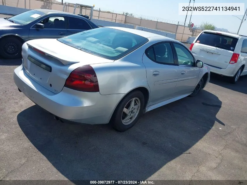 2004 Pontiac Grand Prix Gt2 VIN: 2G2WS522741134941 Lot: 39872977