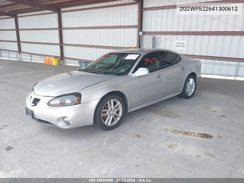 2004 Pontiac Grand Prix Gt1 VIN: 2G2WP522641300612 Lot: 39950956