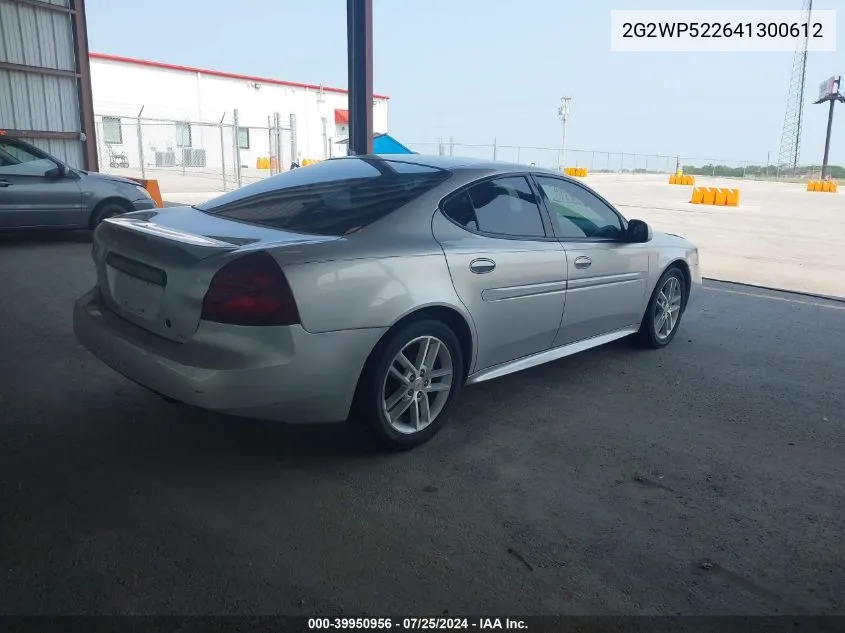 2004 Pontiac Grand Prix Gt1 VIN: 2G2WP522641300612 Lot: 39950956