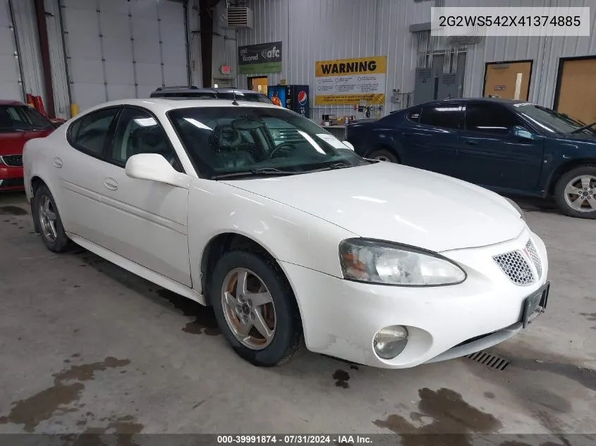 2004 Pontiac Grand Prix Gt2 VIN: 2G2WS542X41374885 Lot: 39991874