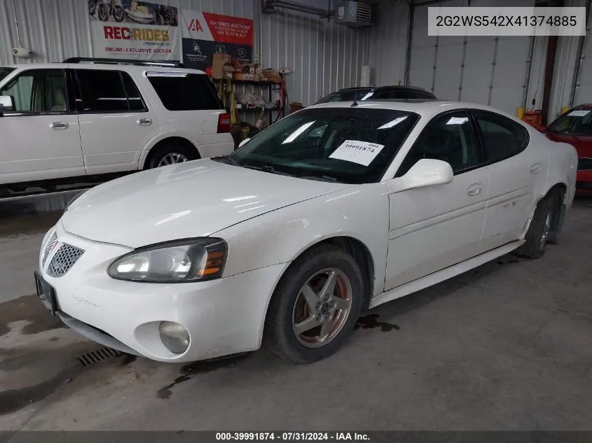 2004 Pontiac Grand Prix Gt2 VIN: 2G2WS542X41374885 Lot: 39991874