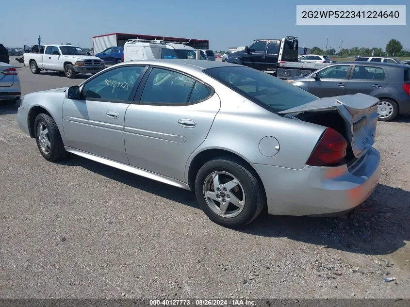 2G2WP522341224640 2004 Pontiac Grand Prix Gt1