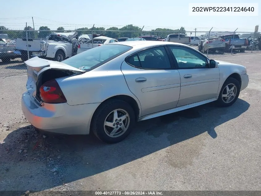 2G2WP522341224640 2004 Pontiac Grand Prix Gt1