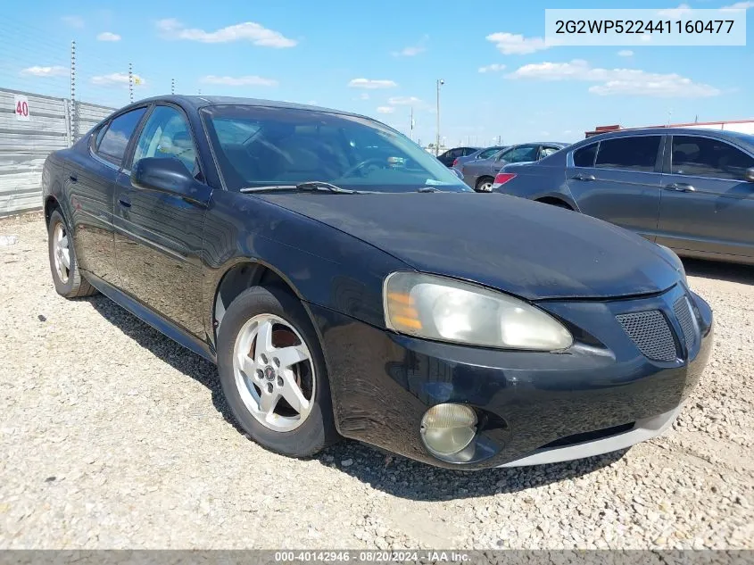 2004 Pontiac Grand Prix Gt1 VIN: 2G2WP522441160477 Lot: 40142946