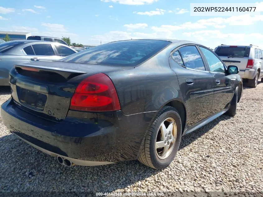 2004 Pontiac Grand Prix Gt1 VIN: 2G2WP522441160477 Lot: 40142946