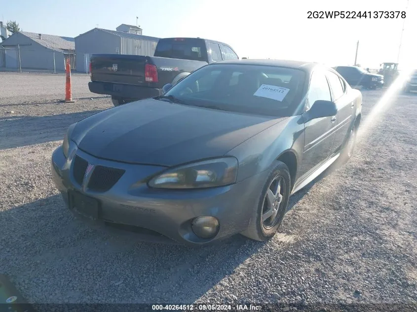 2004 Pontiac Grand Prix Gt VIN: 2G2WP522441373378 Lot: 40264512