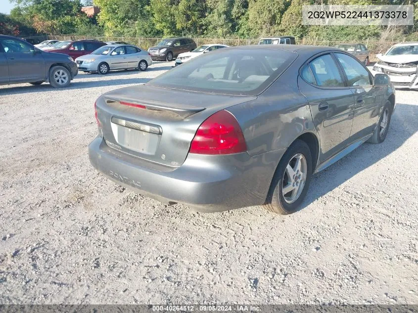 2004 Pontiac Grand Prix Gt VIN: 2G2WP522441373378 Lot: 40264512