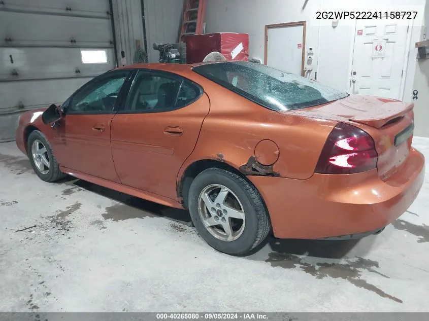 2G2WP522241158727 2004 Pontiac Grand Prix Gt