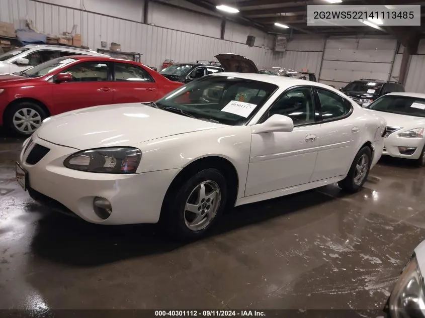 2G2WS522141113485 2004 Pontiac Grand Prix Gt2