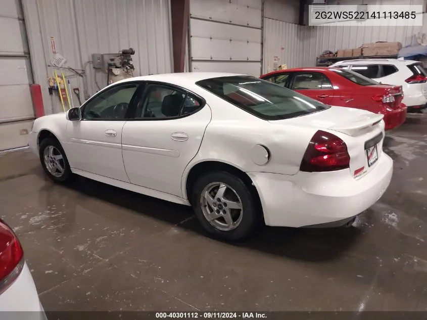 2G2WS522141113485 2004 Pontiac Grand Prix Gt2