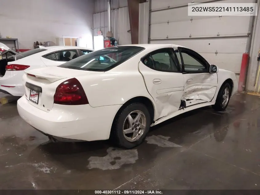 2G2WS522141113485 2004 Pontiac Grand Prix Gt2