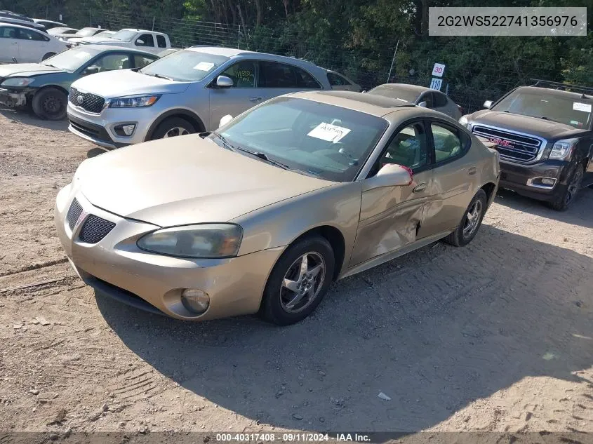 2004 Pontiac Grand Prix Gt2 VIN: 2G2WS522741356976 Lot: 40317408