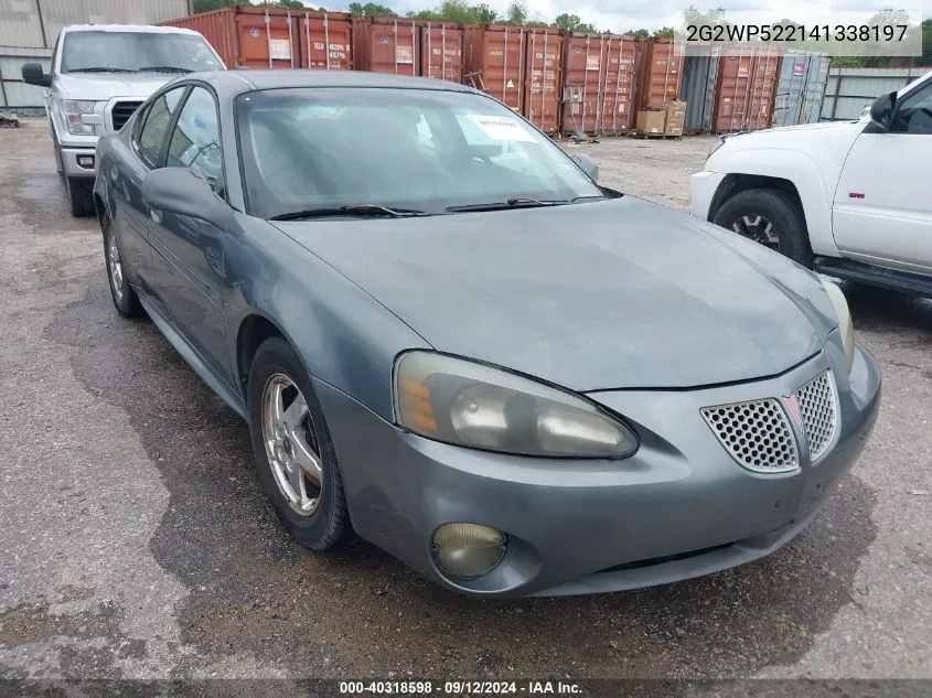 2004 Pontiac Grand Prix Gt1 VIN: 2G2WP522141338197 Lot: 40318598