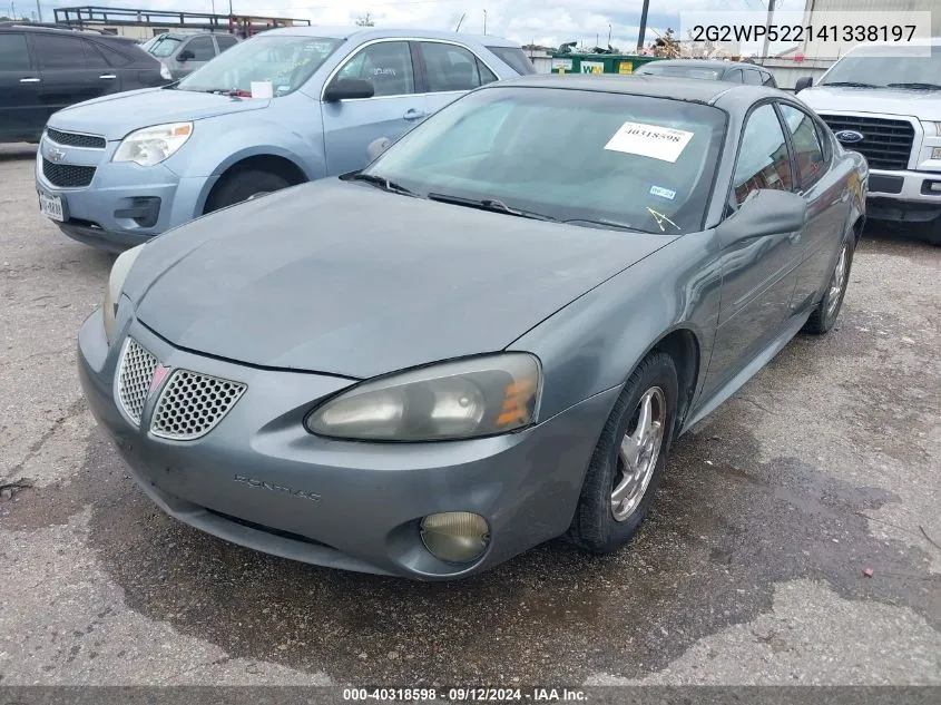 2004 Pontiac Grand Prix Gt1 VIN: 2G2WP522141338197 Lot: 40318598