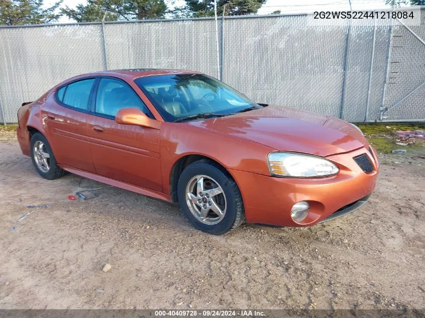 2004 Pontiac Grand Prix Gt2 VIN: 2G2WS522441218084 Lot: 40409728