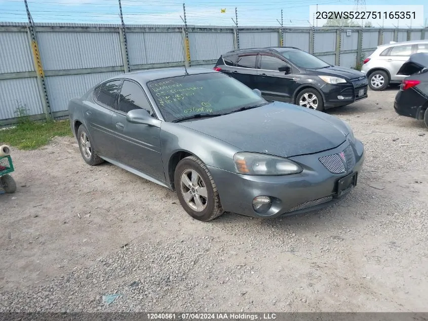 2G2WS522751165351 2005 Pontiac Grand Prix