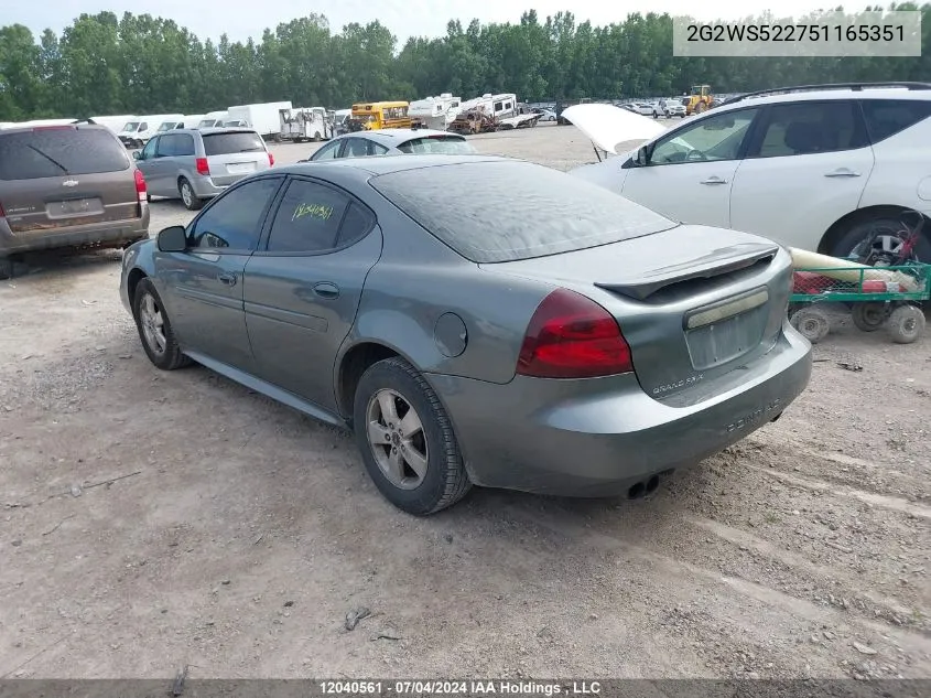 2G2WS522751165351 2005 Pontiac Grand Prix