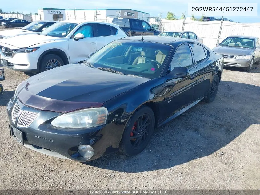 2005 Pontiac Grand Prix VIN: 2G2WR544451272447 Lot: 12062680