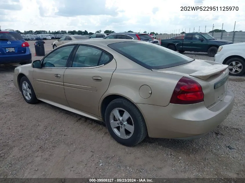 2005 Pontiac Grand Prix VIN: 2G2WP522951125970 Lot: 39508327