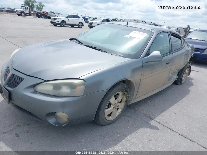 2G2WS5226513355 2005 Pontiac Grand Prix Gt