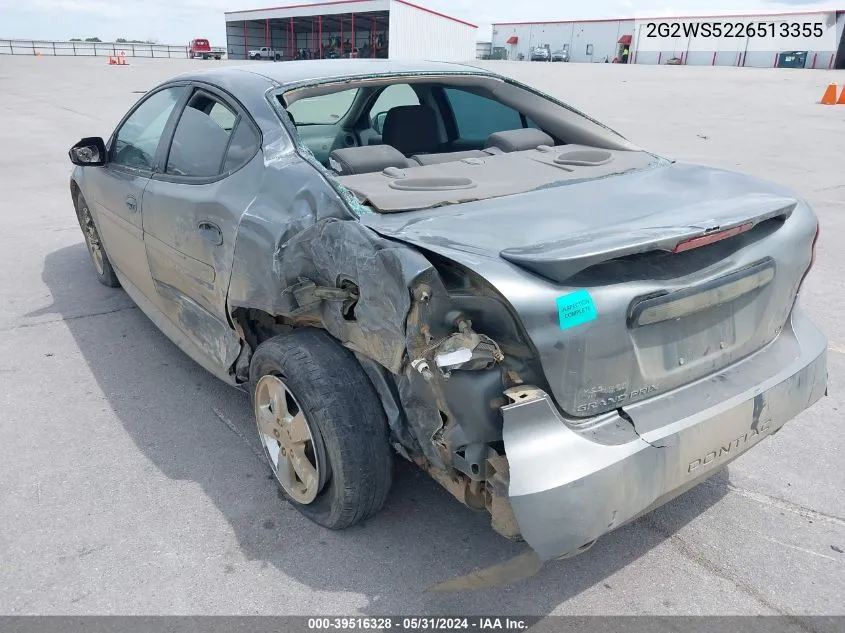 2G2WS5226513355 2005 Pontiac Grand Prix Gt