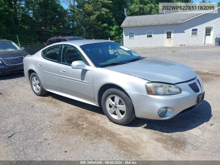 2005 Pontiac Grand Prix VIN: 2G2WP522X51182095 Lot: 39543309