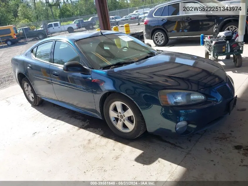 2005 Pontiac Grand Prix Gt VIN: 2G2WS522251343974 Lot: 39551848