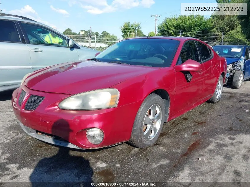 2005 Pontiac Grand Prix Gt VIN: 2G2WS522251212723 Lot: 39610930