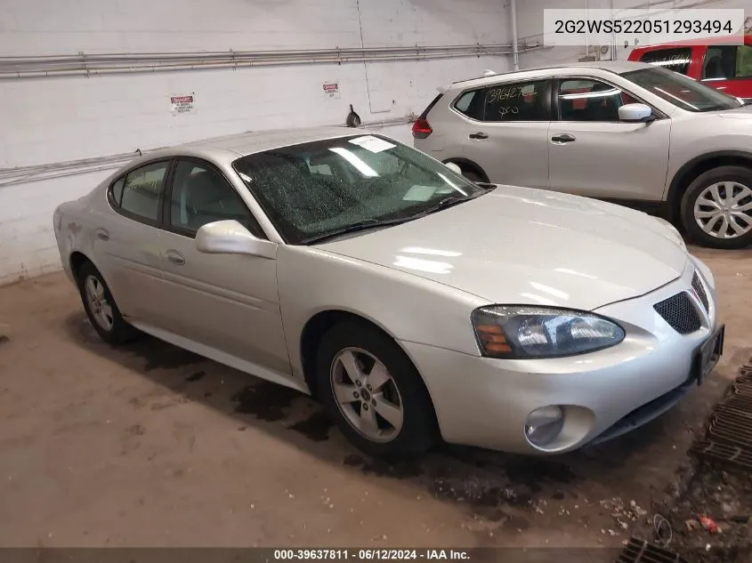 2005 Pontiac Grand Prix Gt VIN: 2G2WS522051293494 Lot: 39637811