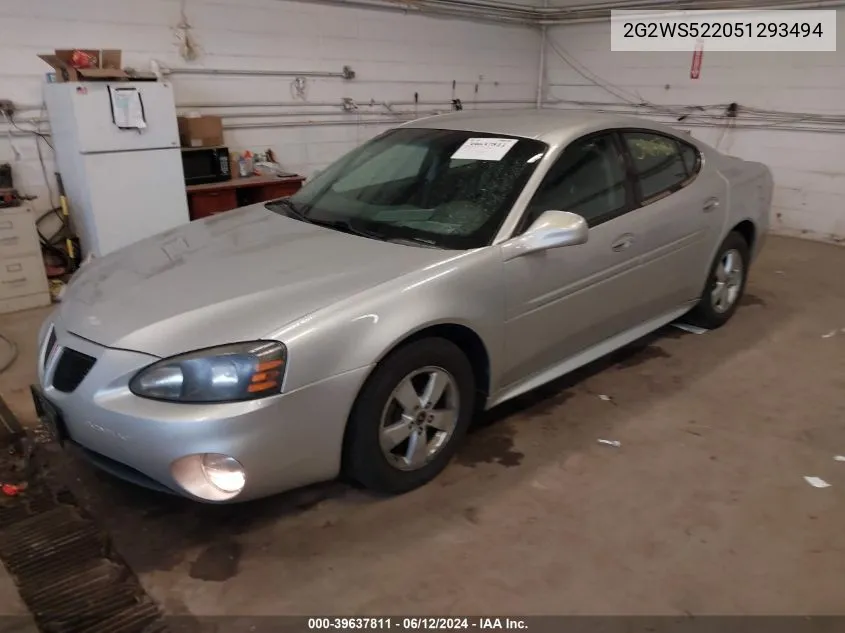 2G2WS522051293494 2005 Pontiac Grand Prix Gt