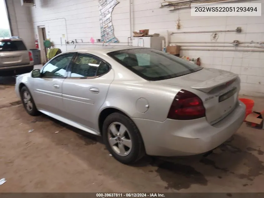 2G2WS522051293494 2005 Pontiac Grand Prix Gt