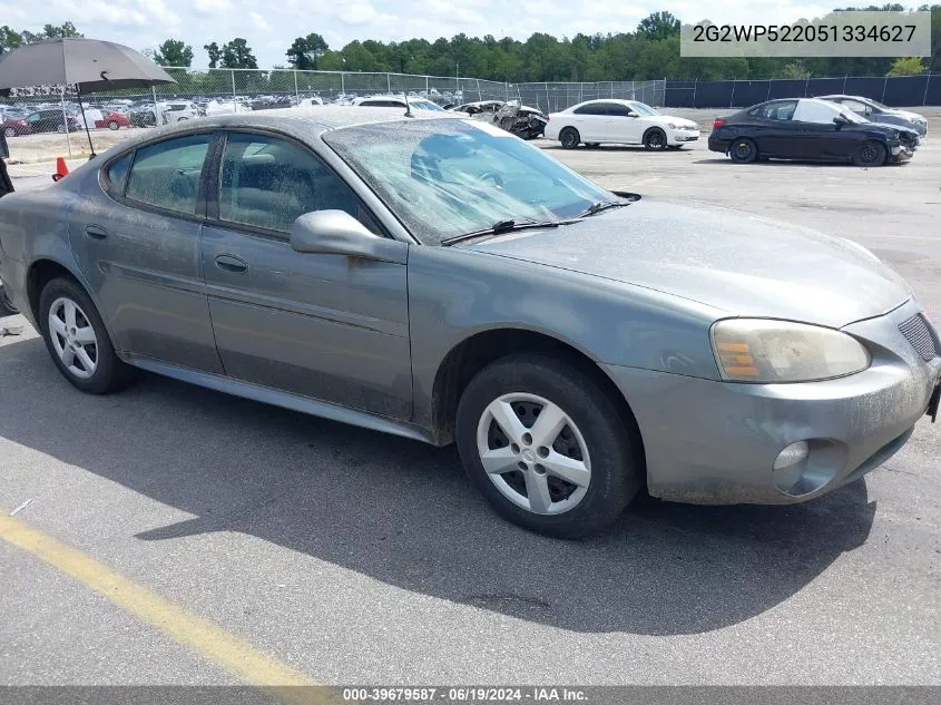 2005 Pontiac Grand Prix VIN: 2G2WP522051334627 Lot: 39679587