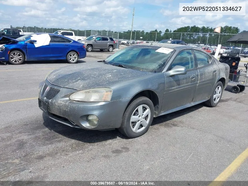 2005 Pontiac Grand Prix VIN: 2G2WP522051334627 Lot: 39679587