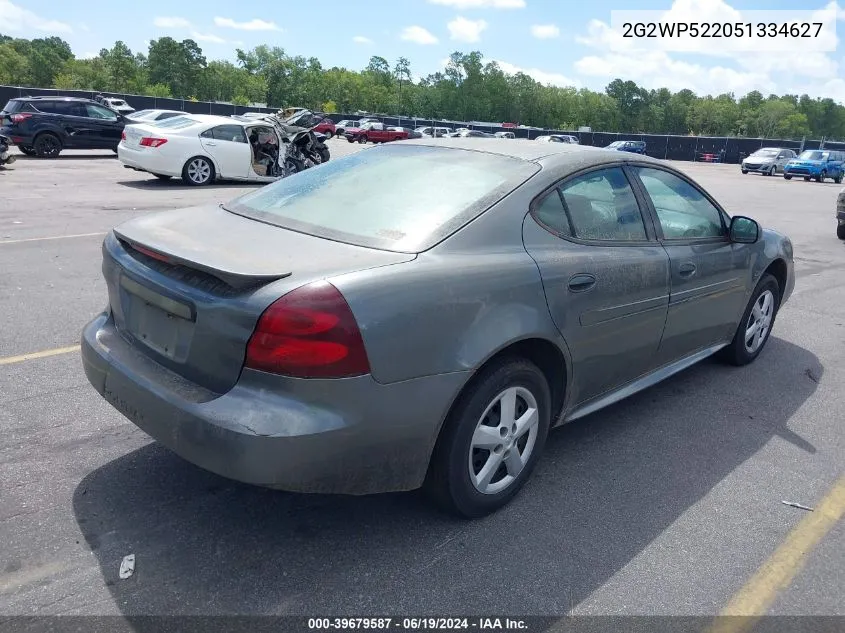 2005 Pontiac Grand Prix VIN: 2G2WP522051334627 Lot: 39679587