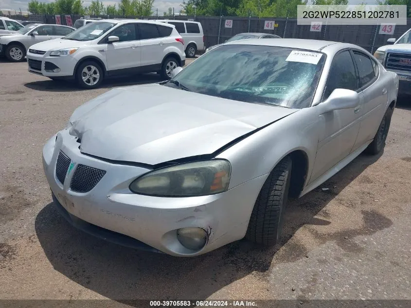 2G2WP522851202781 2005 Pontiac Grand Prix