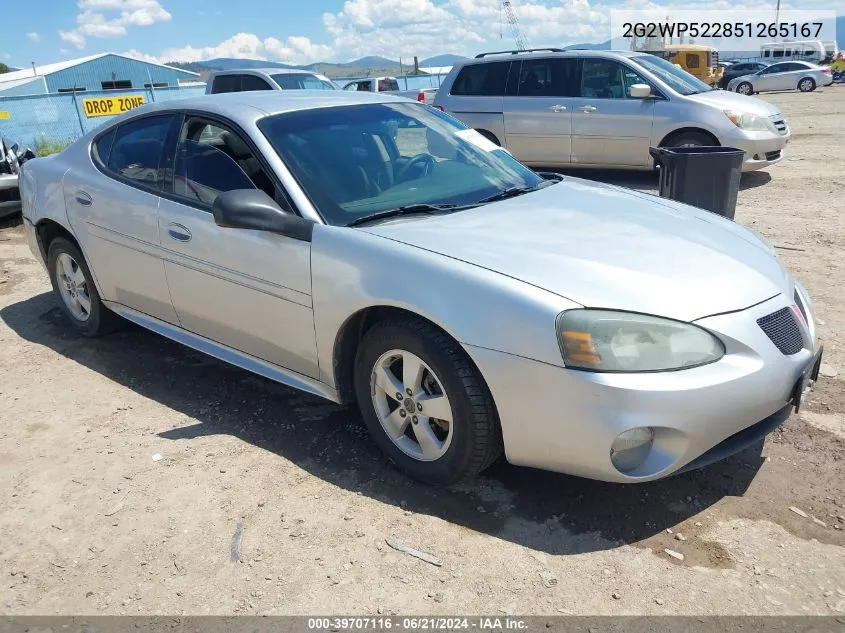 2G2WP522851265167 2005 Pontiac Grand Prix