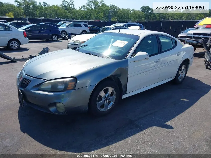 2G2WS522551189096 2005 Pontiac Grand Prix Gt