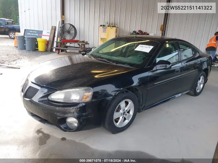 2G2WS522151141322 2005 Pontiac Grand Prix Gt