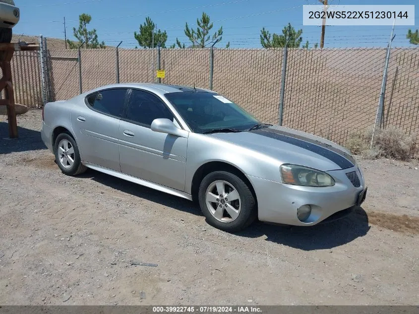 2005 Pontiac Grand Prix Gt VIN: 2G2WS522X51230144 Lot: 39922745